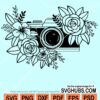 Floral camera svg