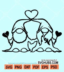 Gnome valentines svg