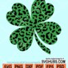 Leopard print clover leaf svg