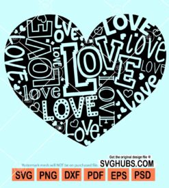 Love heart svg