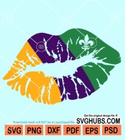 Mardi Gras Lips SVG