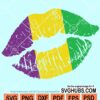 Mardi gras lips svg