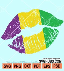 Mardi gras lips svg