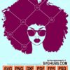 Nubian woman with sunglasses svg