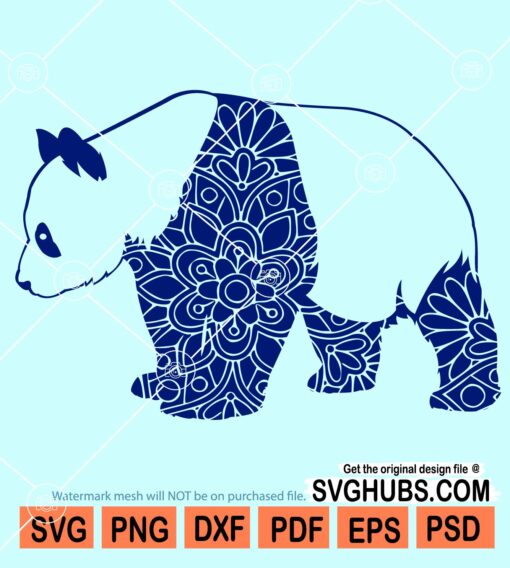 Panda bear mama svg
