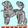 Poodle dog mandala svg