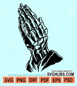 Skeleton Hands Praying SVG