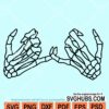 Skeleton Pinky Promise SVG