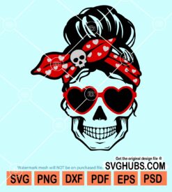 Skull valentines svg