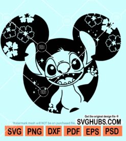 Stitch mickey ears SVG