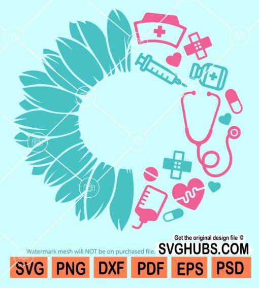 Sunflower nurse svg