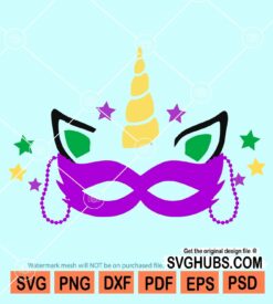 Unicorn mardi svg