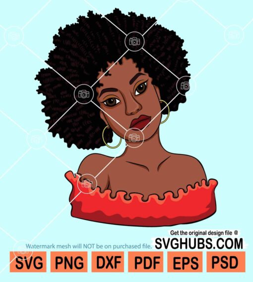 Afro girl svg