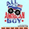 All American boy monster truck svg