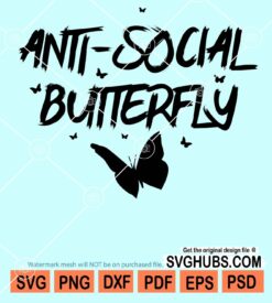 Anti-Social butterfly svg