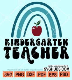 Apple kindergarten teacher svg