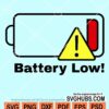 Battery low svg