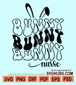 Bunny nurse retro svg