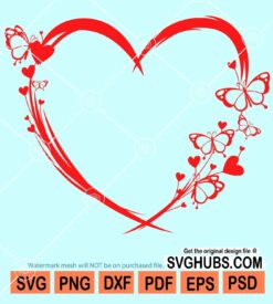 Butterfly heart svg