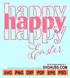 Happy easter retro svg