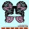 Leopard kidlife messy bun svg