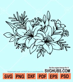 Lily flower svg