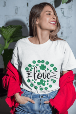 Love with Shamrock svg