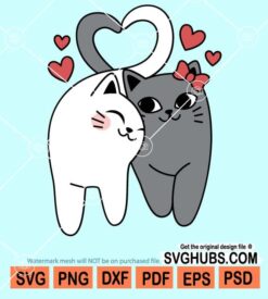 Lovely cat couple svg