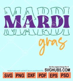 Mardi gras retro svg