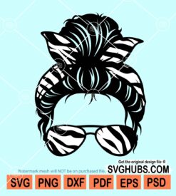 Messy bun svg file