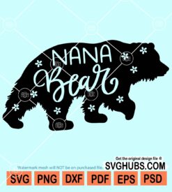 Nana bear svg