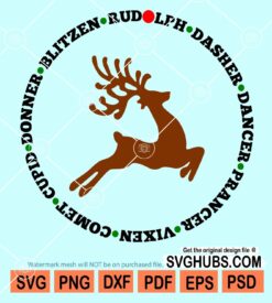 Reindeer names svg