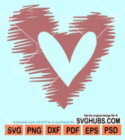 Scribbed heart svg