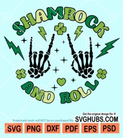 Shamrock and roll svg