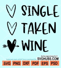 Single taken wine svg