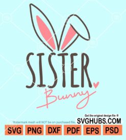 Sister bunny svg