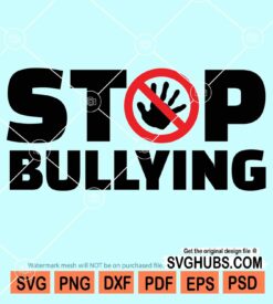 Stop bullying svg