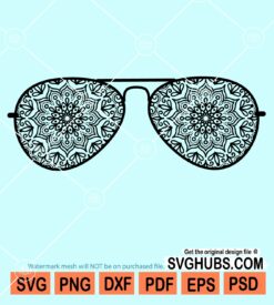 Sunglasses mandala svg