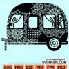 Zentangle camp trailer svg