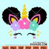 Afro puff unicorn svg