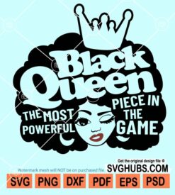 Black queen the most powerful piece in the game svg