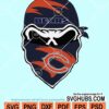 Chicago bears football skull bandana svg