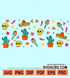 Cinco de mayo Libbey can wrap svg