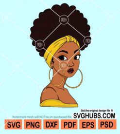 Cute afro girl svg