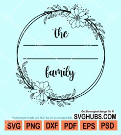 Family name frame svg