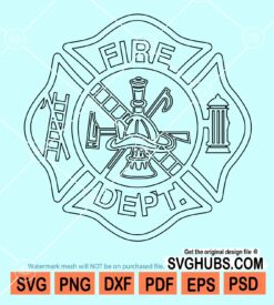 Fireman maltese cross svg