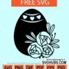 Floral Easter egg svg free