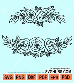 Floral border svg