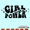 Girl power wavy letters svg