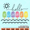 Hello summer popsicle svg